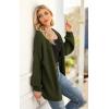 imagePRETTYGARDEN Womens Long Sleeve Open Front Knit Cardigans Sweaters Soft Loose Draped Coat OuterwearArmy Green