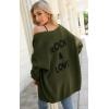 imagePRETTYGARDEN Womens Long Sleeve Open Front Knit Cardigans Sweaters Soft Loose Draped Coat OuterwearArmy Green