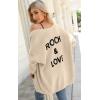 imagePRETTYGARDEN Womens Long Sleeve Open Front Knit Cardigans Sweaters Soft Loose Draped Coat OuterwearBeige