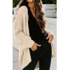 imagePRETTYGARDEN Womens Long Sleeve Open Front Knit Cardigans Sweaters Soft Loose Draped Coat OuterwearBeige