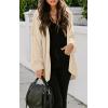 imagePRETTYGARDEN Womens Long Sleeve Open Front Knit Cardigans Sweaters Soft Loose Draped Coat OuterwearBeige