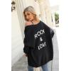 imagePRETTYGARDEN Womens Long Sleeve Open Front Knit Cardigans Sweaters Soft Loose Draped Coat OuterwearBlack