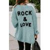imagePRETTYGARDEN Womens Long Sleeve Open Front Knit Cardigans Sweaters Soft Loose Draped Coat OuterwearBlue