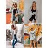 imagePRETTYGARDEN Womens Long Sleeve Open Front Knit Cardigans Sweaters Soft Loose Draped Coat OuterwearGrey