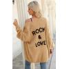 imagePRETTYGARDEN Womens Long Sleeve Open Front Knit Cardigans Sweaters Soft Loose Draped Coat OuterwearKhaki