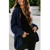imagePRETTYGARDEN Womens Long Sleeve Open Front Knit Cardigans Sweaters Soft Loose Draped Coat OuterwearNavy