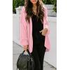 imagePRETTYGARDEN Womens Long Sleeve Open Front Knit Cardigans Sweaters Soft Loose Draped Coat OuterwearPink