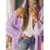 imagePRETTYGARDEN Womens Long Sleeve Open Front Knit Cardigans Sweaters Soft Loose Draped Coat OuterwearPurple