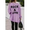imagePRETTYGARDEN Womens Long Sleeve Open Front Knit Cardigans Sweaters Soft Loose Draped Coat OuterwearPurple