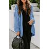 imagePRETTYGARDEN Womens Long Sleeve Open Front Knit Cardigans Sweaters Soft Loose Draped Coat OuterwearSky Blue