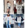 imagePRETTYGARDEN Womens Long Sleeve Open Front Knit Cardigans Sweaters Soft Loose Draped Coat OuterwearWhite