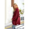 imagePRETTYGARDEN Womens Long Sleeve Open Front Knit Cardigans Sweaters Soft Loose Draped Coat OuterwearWine Red