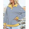 imagePRETTYGARDEN Womens Striped Sweatshirts 2024 Fall Fashion Clothes Casual Long Sleeve Pullover Shirts Preppy TopsStriped Blue White