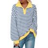Striped Blue White