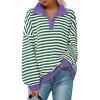 Striped Green White