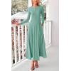 imagePRETTYGARDEN Casual Maxi Dress for Women 2024 Fall Fashion Clothes Long Sleeve Button Fit and Flare Long Flowy DressesFruit Green