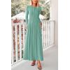 imagePRETTYGARDEN Casual Maxi Dress for Women 2024 Fall Fashion Clothes Long Sleeve Button Fit and Flare Long Flowy DressesFruit Green