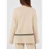 imagePRETTYGARDEN Womens 2 Piece Lounge Sets 2024 Winter Travel Outfits Long Sleeve Pullover Sweater Wide Leg Pants TracksuitsApricot