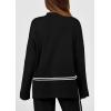 imagePRETTYGARDEN Womens 2 Piece Lounge Sets 2024 Winter Travel Outfits Long Sleeve Pullover Sweater Wide Leg Pants TracksuitsBlack