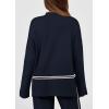 imagePRETTYGARDEN Womens 2 Piece Lounge Sets 2024 Winter Travel Outfits Long Sleeve Pullover Sweater Wide Leg Pants TracksuitsNavy