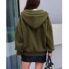 imagePRETTYGARDEN Womens 2024 Fall Oversized Hoodies Sweatshirt Long Sleeve Zip Up Pockets Loose Fit Y2K Winter Jackets CoatArmy Green