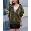 imagePRETTYGARDEN Womens 2024 Fall Oversized Hoodies Sweatshirt Long Sleeve Zip Up Pockets Loose Fit Y2K Winter Jackets CoatArmy Green