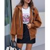 imagePRETTYGARDEN Womens 2024 Fall Oversized Hoodies Sweatshirt Long Sleeve Zip Up Pockets Loose Fit Y2K Winter Jackets CoatCaramel