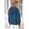 imagePRETTYGARDEN Womens 2024 Fall Oversized Hoodies Sweatshirt Long Sleeve Zip Up Pockets Loose Fit Y2K Winter Jackets CoatDark Blue