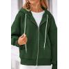 imagePRETTYGARDEN Womens 2024 Fall Oversized Hoodies Sweatshirt Long Sleeve Zip Up Pockets Loose Fit Y2K Winter Jackets CoatDark Green