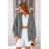 imagePRETTYGARDEN Womens 2024 Fall Oversized Hoodies Sweatshirt Long Sleeve Zip Up Pockets Loose Fit Y2K Winter Jackets CoatDark Grey