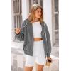 imagePRETTYGARDEN Womens 2024 Fall Oversized Hoodies Sweatshirt Long Sleeve Zip Up Pockets Loose Fit Y2K Winter Jackets CoatDark Grey