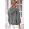 imagePRETTYGARDEN Womens 2024 Fall Oversized Hoodies Sweatshirt Long Sleeve Zip Up Pockets Loose Fit Y2K Winter Jackets CoatDark Grey