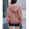imagePRETTYGARDEN Womens 2024 Fall Oversized Hoodies Sweatshirt Long Sleeve Zip Up Pockets Loose Fit Y2K Winter Jackets CoatDusty Pink
