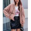 imagePRETTYGARDEN Womens 2024 Fall Oversized Hoodies Sweatshirt Long Sleeve Zip Up Pockets Loose Fit Y2K Winter Jackets CoatDusty Pink