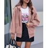 imagePRETTYGARDEN Womens 2024 Fall Oversized Hoodies Sweatshirt Long Sleeve Zip Up Pockets Loose Fit Y2K Winter Jackets CoatDusty Pink