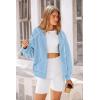 imagePRETTYGARDEN Womens 2024 Fall Oversized Hoodies Sweatshirt Long Sleeve Zip Up Pockets Loose Fit Y2K Winter Jackets CoatSky Blue