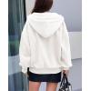 imagePRETTYGARDEN Womens 2024 Fall Oversized Hoodies Sweatshirt Long Sleeve Zip Up Pockets Loose Fit Y2K Winter Jackets CoatWhite