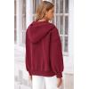 imagePRETTYGARDEN Womens 2024 Fall Oversized Hoodies Sweatshirt Long Sleeve Zip Up Pockets Loose Fit Y2K Winter Jackets CoatWine Red