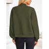 imagePRETTYGARDEN Womens Bomber Jackets 2024 Winter Trendy Varsity Jackets Shackets Button Down Cropped Coats with PocketsArmy Green