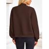 imagePRETTYGARDEN Womens Bomber Jackets 2024 Winter Trendy Varsity Jackets Shackets Button Down Cropped Coats with PocketsCoffee