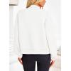 imagePRETTYGARDEN Womens Bomber Jackets 2024 Winter Trendy Varsity Jackets Shackets Button Down Cropped Coats with PocketsWhite