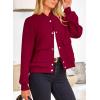 imagePRETTYGARDEN Womens Bomber Jackets 2024 Winter Trendy Varsity Jackets Shackets Button Down Cropped Coats with PocketsWine Red