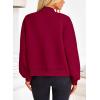 imagePRETTYGARDEN Womens Bomber Jackets 2024 Winter Trendy Varsity Jackets Shackets Button Down Cropped Coats with PocketsWine Red