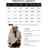 imagePRETTYGARDEN Womens Fall 2024 Striped Oversized Sweatshirt Long Sleeve Button Up Henley Neck Waffle Knit Pullover Tunic TopsStriped Beige Black