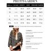 imagePRETTYGARDEN Womens Fall 2024 Striped Oversized Sweatshirt Long Sleeve Button Up Henley Neck Waffle Knit Pullover Tunic TopsStriped Black Beige