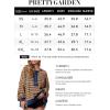 imagePRETTYGARDEN Womens Fall 2024 Striped Oversized Sweatshirt Long Sleeve Button Up Henley Neck Waffle Knit Pullover Tunic TopsStriped Khaki Dark Blue