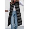 imagePRETTYGARDEN Womens Fall Long Puffer Vest Collared Sleeveless Button Down Warm Jackets Coat Casual Trendy Winter OuterwearBlack