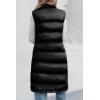 imagePRETTYGARDEN Womens Fall Long Puffer Vest Collared Sleeveless Button Down Warm Jackets Coat Casual Trendy Winter OuterwearBlack