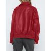 imagePRETTYGARDEN Womens Faux Leather Jackets 2024 Fall Outfits Bomber Jacket Zip Up Motorcycle Coats Long Sleeve Winter ClothesDark Red