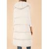 imagePRETTYGARDEN Womens Long Puffer Vest 2024 Winter Trendy Zip Up Sleeveless Coat Down Jacket Quilted Hooded OuterwearBeige